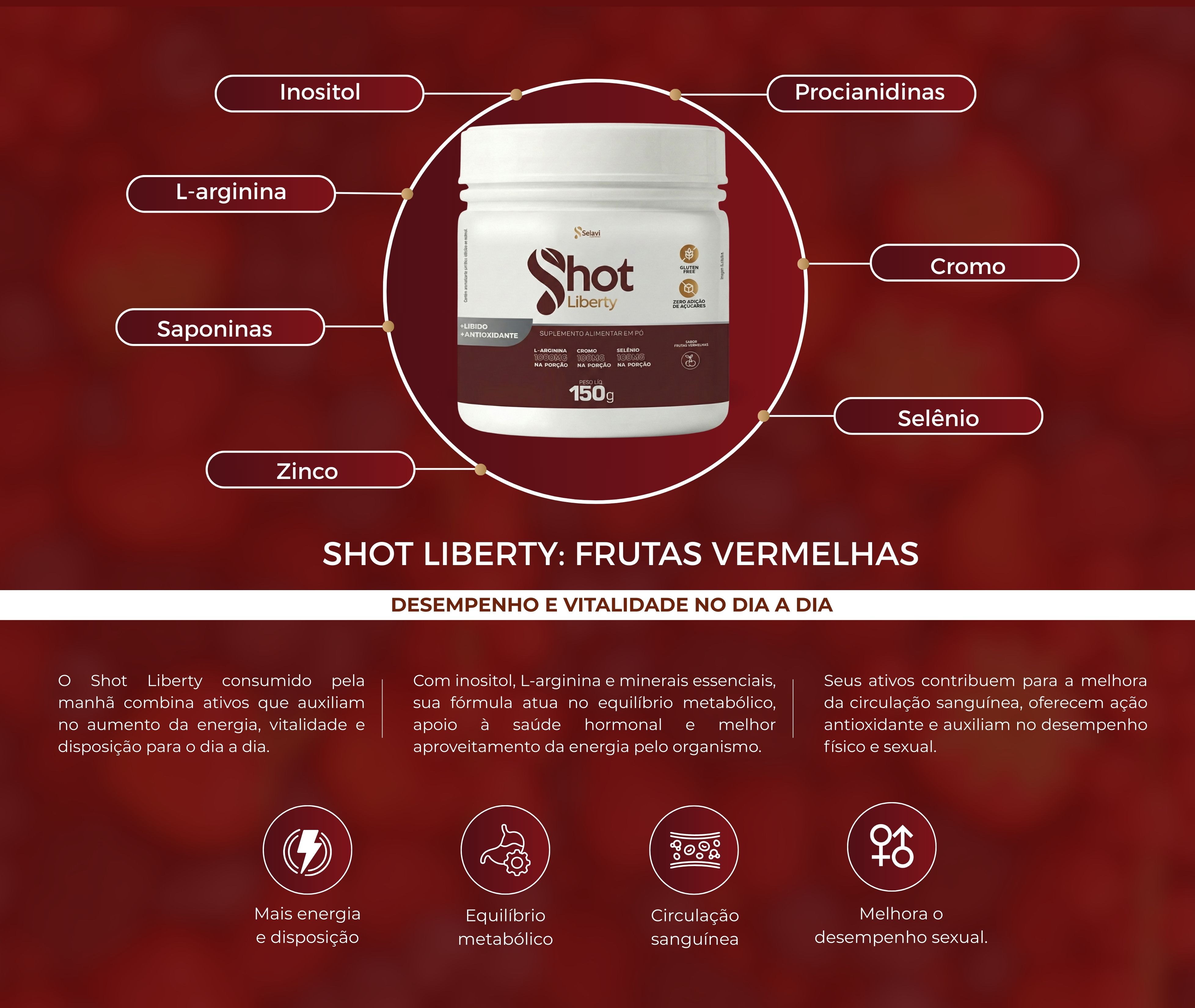 SHOT LIBERTY - LIBIDO + ENERGIA + VIGOR
